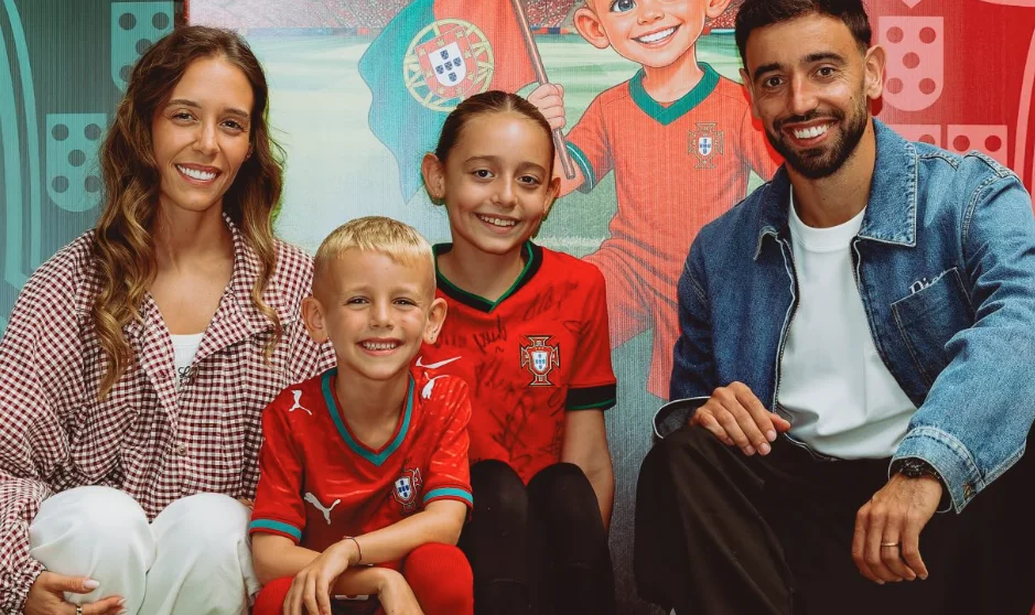 Bruno Fernandes: filho festeja 6.º aniversário com camisola da Seleção