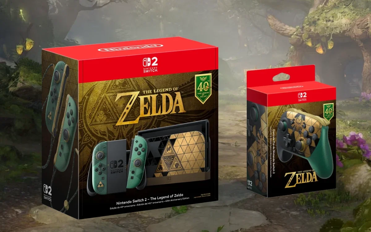 The Legend of Zelda: coleção entra em pré‑venda com Switch 2 exclusiva